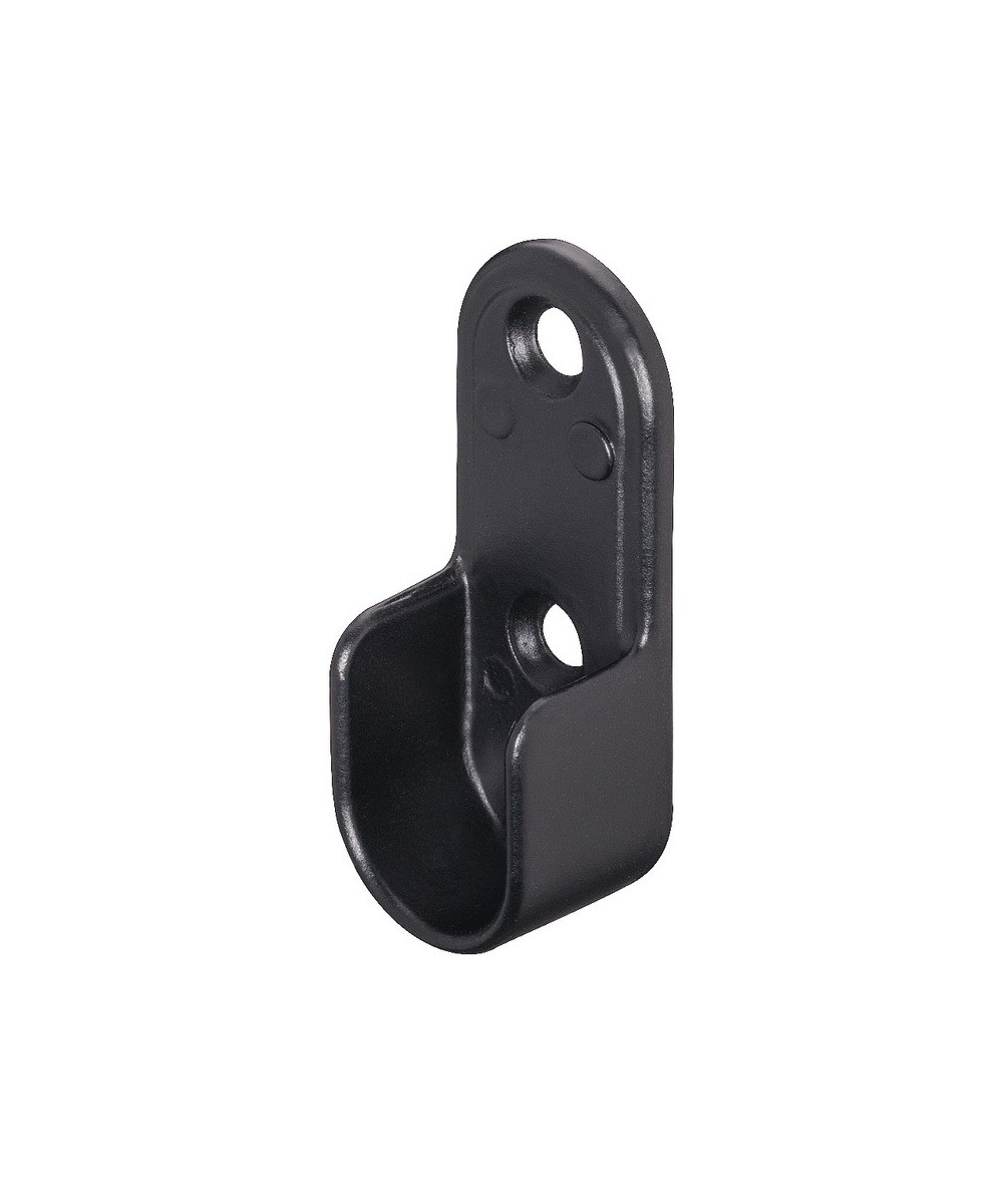 Ovale kledingroede op maat - 400mm t/m 599mm - zwart