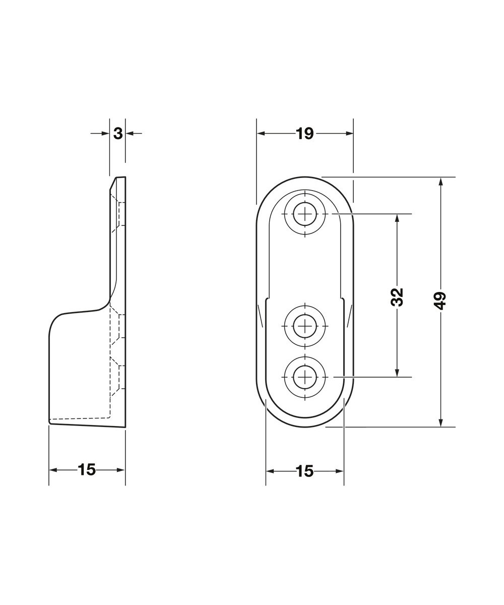 Ovale kledingroede op maat - 1000mm t/m 1170mm - zwart