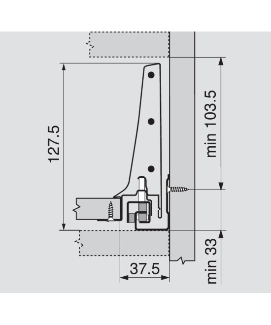Blum Tandembox 137mm - binnenlade - Type K