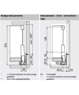Blum Merivobox 209mm - Type E - met reling