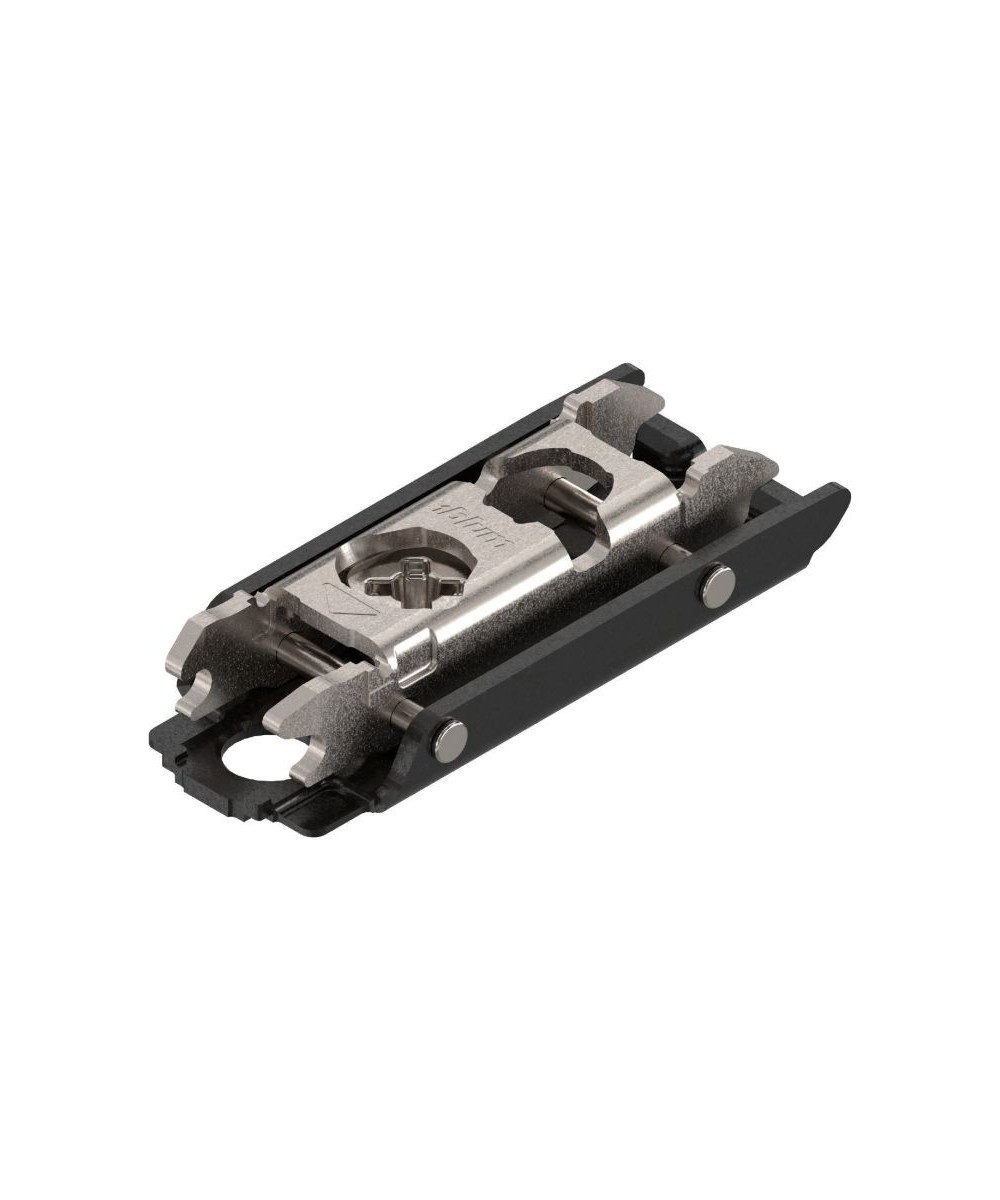 Blum montageplaat - 0mm - met verstelschroef - recht model - zwart