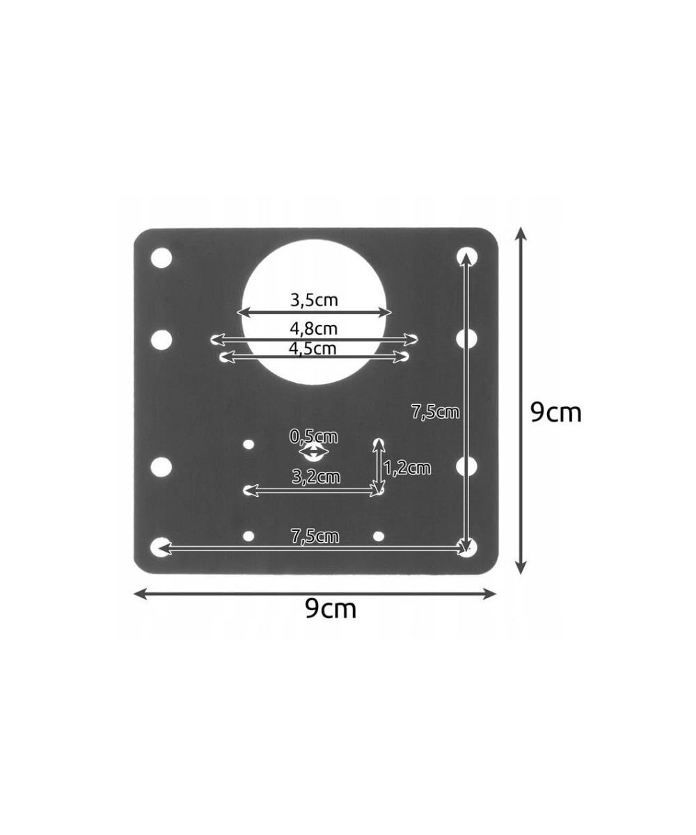 Scharnier reparatieplaatje - 90mm x 90mm - RVS