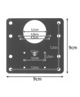 Scharnier reparatieplaatje - 90mm x 90mm - RVS