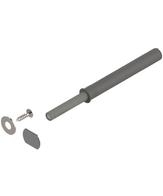 Blum tip on - met magneet - lange versie - grijs
