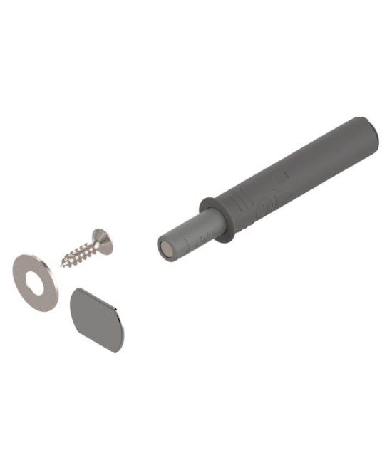 Blum tip on - met magneet - korte versie - grijs