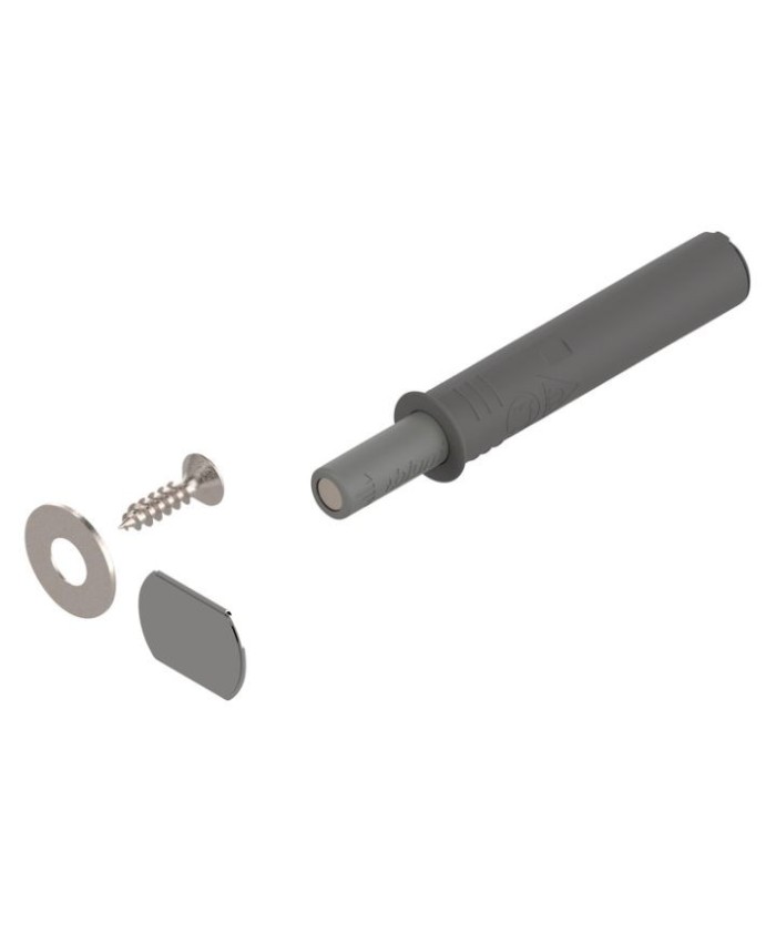 Blum tip on - met magneet - korte versie - grijs