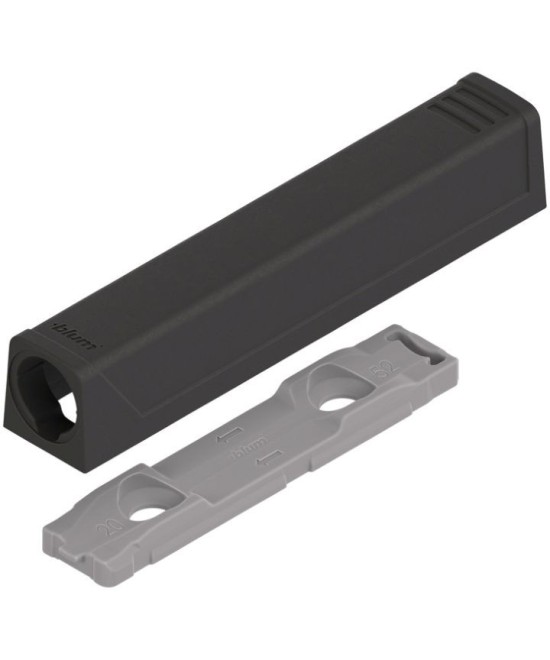 Blum adapterplaat - zwart - lange versie