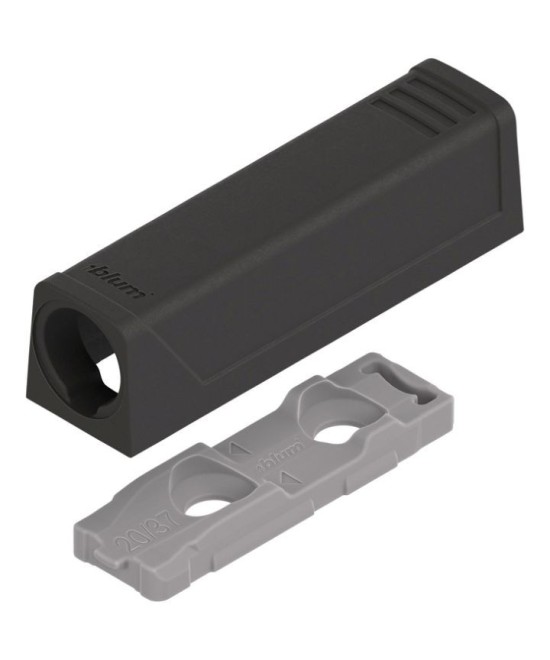 Blum adapterplaat - zwart - korte versie