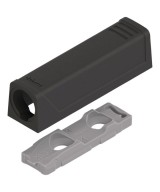 Blum adapterplaat - zwart - korte versie