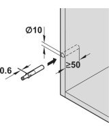 Blum tip on - met magneet - korte versie - grijs