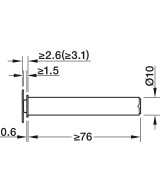 Blum tip on - met magneet - lange versie - wit