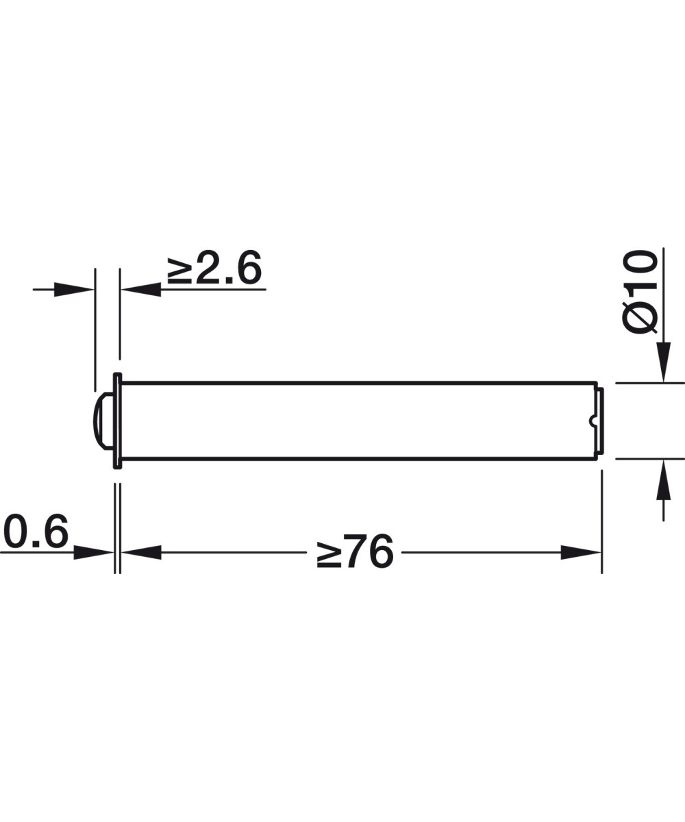 Blum tip on - met buffer - lange versie - wit