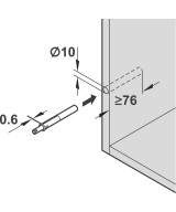 Blum tip on - met buffer - lange versie - wit