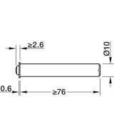 Blum tip on - met buffer - lange versie - grijs
