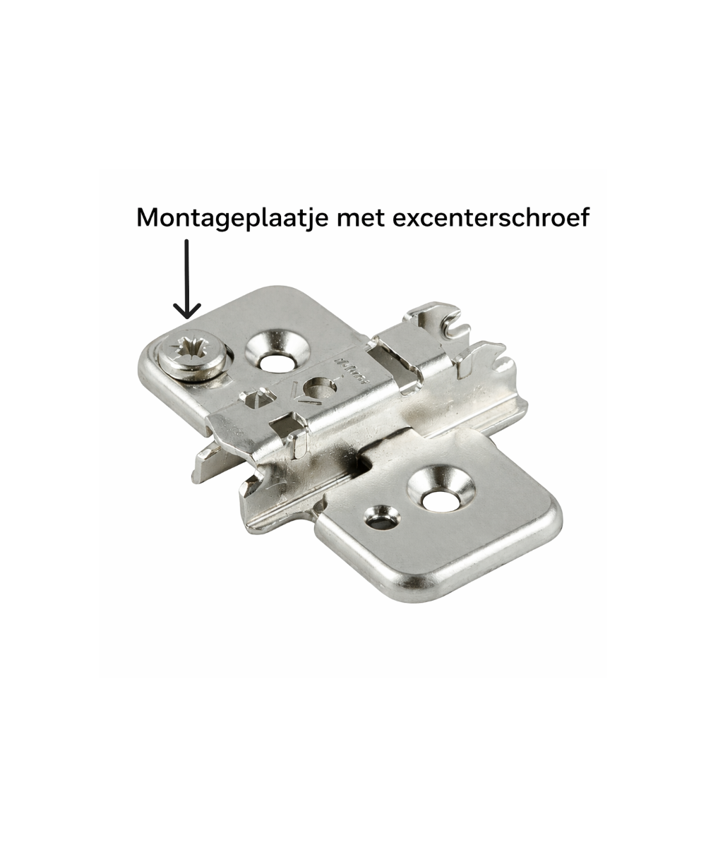 Blum montageplaatje met excenterschroef