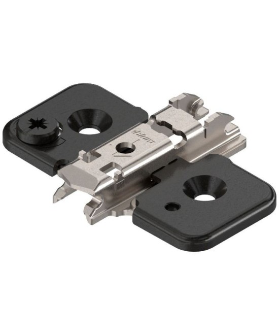 Blum montageplaat - 0mm - met verstelschroef - zwart