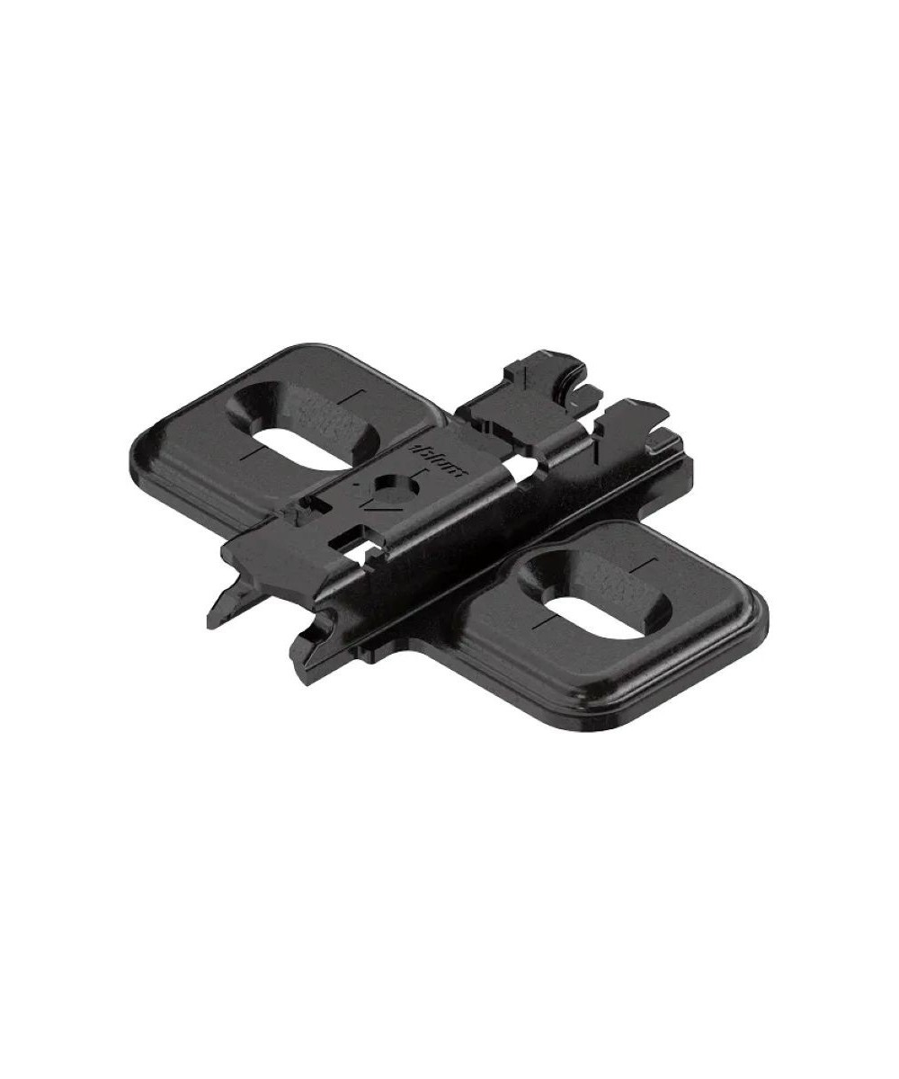 Blum montageplaat - 0mm - met slobgaten - zwart