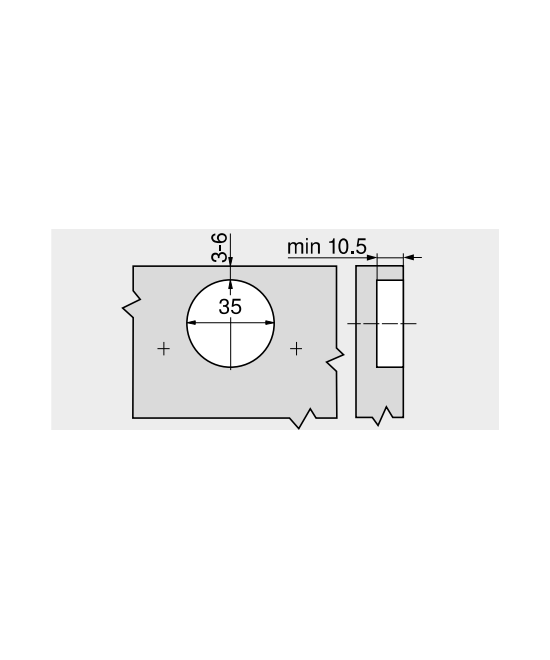 Blum scharnier - Modul - 100 graden - voorliggend - zelfsluitmechanisme (veer)