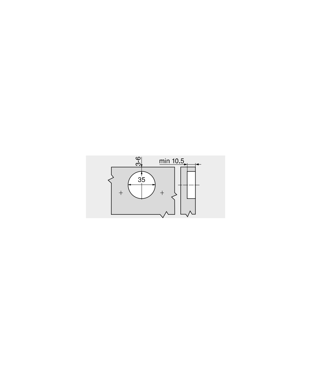 Blum scharnier - Modul - 100 graden - voorliggend - zelfsluitmechanisme (veer)