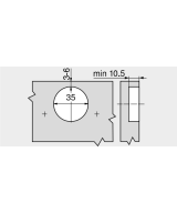 Blum scharnier - Modul - 100 graden - voorliggend - zelfsluitmechanisme (veer)