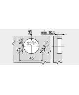 Blum scharnier - Modul - 100 graden - voorliggend - zelfsluitmechanisme (veer)