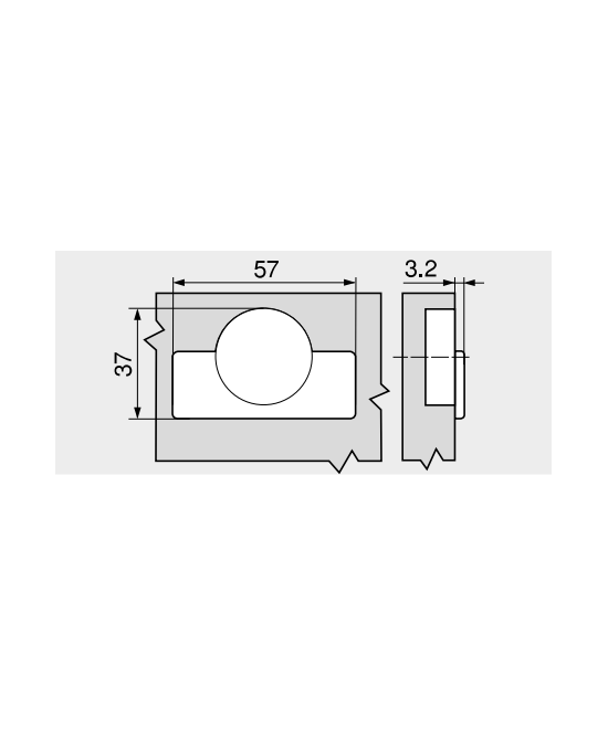Blum scharnier - Modul - 100 graden - voorliggend - zelfsluitmechanisme (veer)