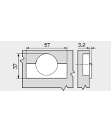Blum scharnier - Modul - 100 graden - voorliggend - zelfsluitmechanisme (veer)