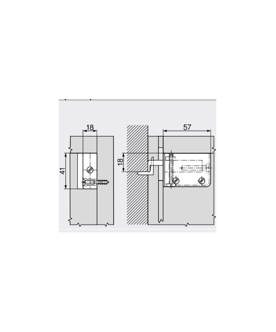 Blum kastophanger - links - wit