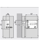 Blum kastophanger - links - wit