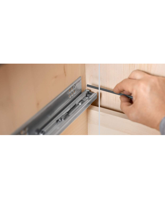 Blum synchronisatiestang voor tandem tip on ladegeleiders
