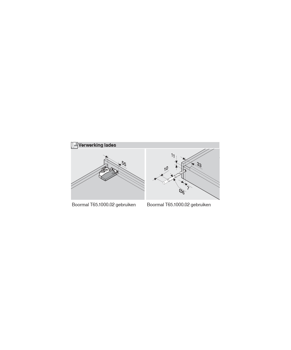 Blum Blumotion ladegeleider Tandem - 550mm - softclose - 18mm - 30 kg
