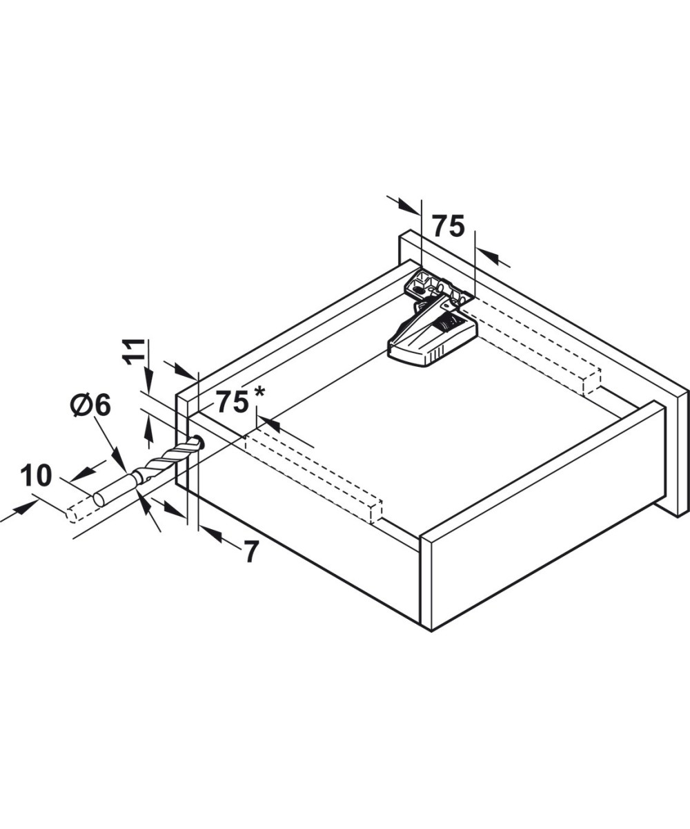 Blum Blumotion ladegeleider - Movento S - 400mm - 40 kg