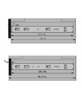 Ladegeleider - 550mm - 40kg - softclose