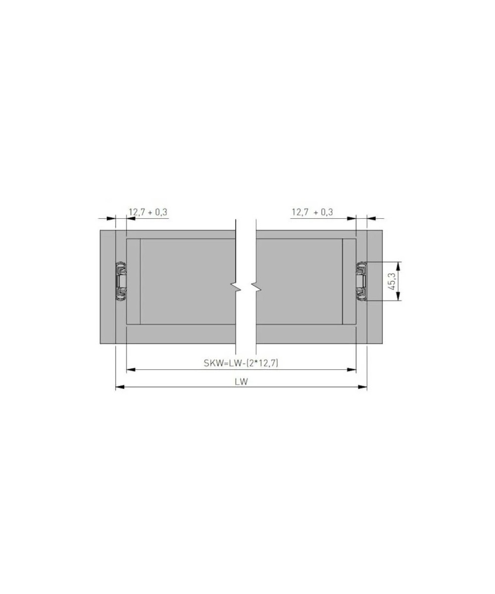 Ladegeleider - 500mm - 40kg - softclose