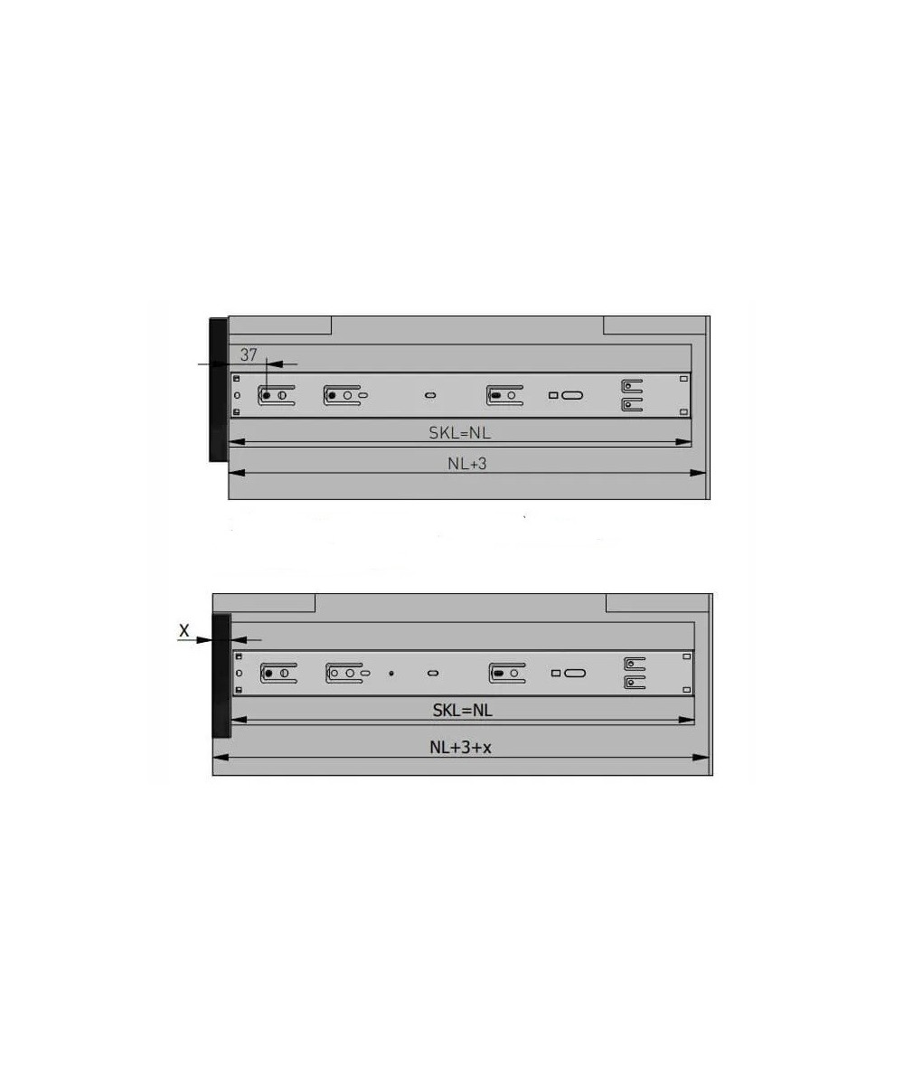 Ladegeleider - 450mm - 40kg - softclose