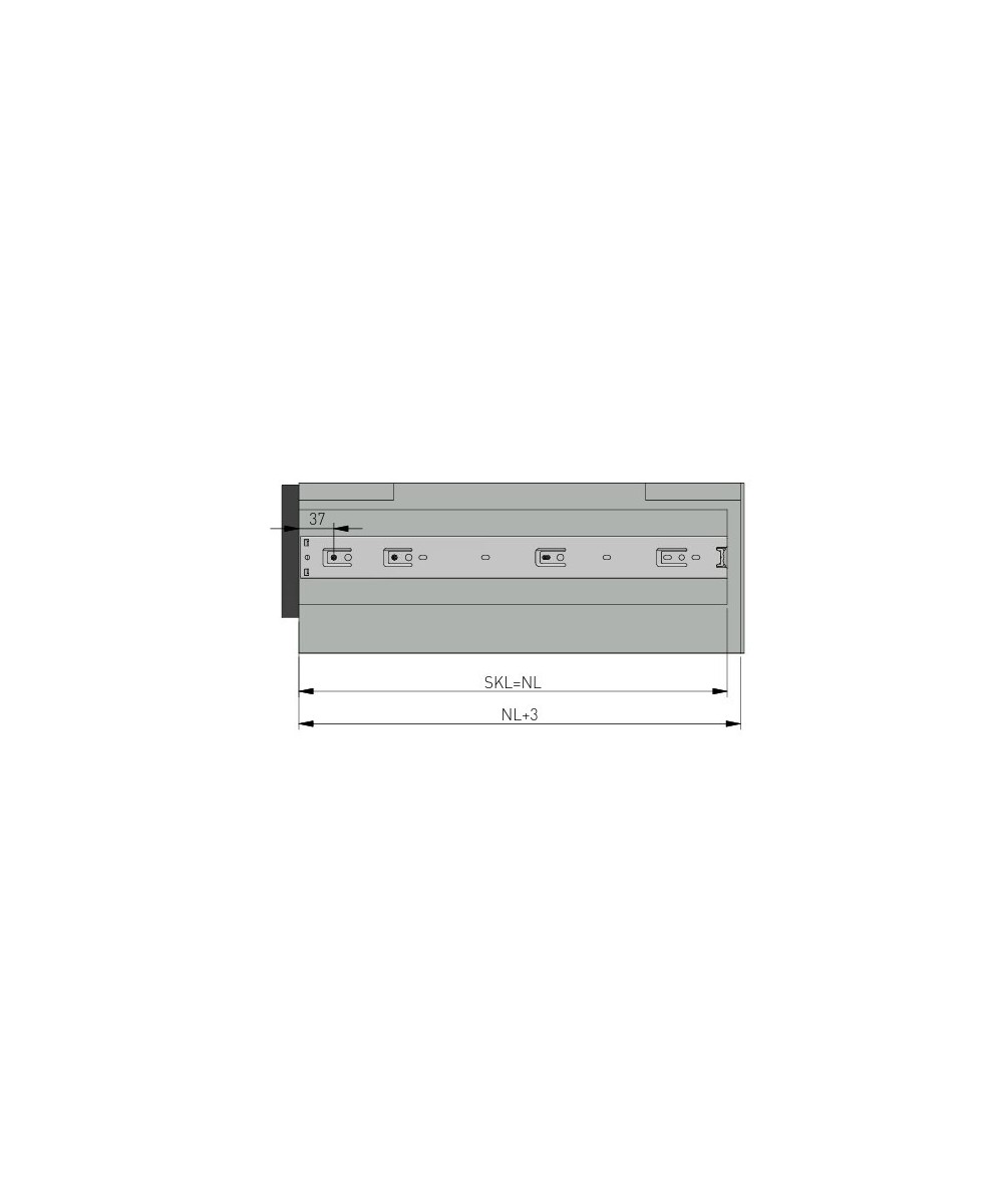 Kogelgeleider - 500mm - 50kg