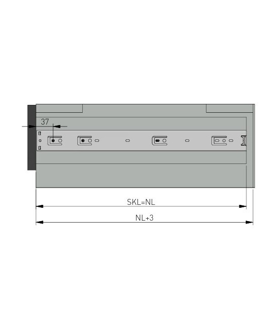Kogelgeleider - 400mm - 50kg