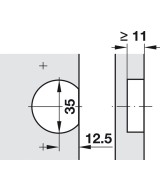 Blum scharnier - Clip Top - 60 graden - voor vouwdeuren (carouselkasten) - zelfsluitmechanisme (veer)