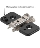 Blum scharnier - Clip Top Blumotion - 110 graden - half voorliggend - softclose - zwart
