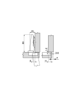 Blum scharnier - Clip Top - 100 graden - voorliggend - zelfsluitmechanisme (veer)