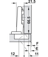 Technische tekening Blum scharnier