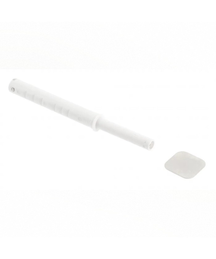Tip-on druksnapper lang - met magneet - wit