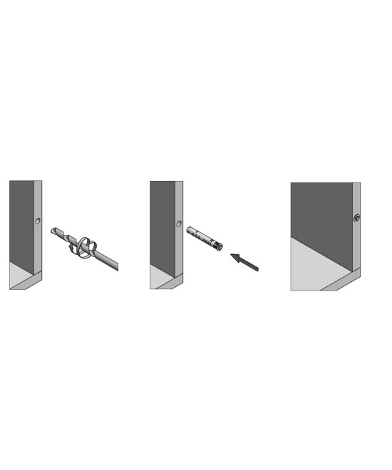 Tip-on druksnapper lang - met magneet - wit
