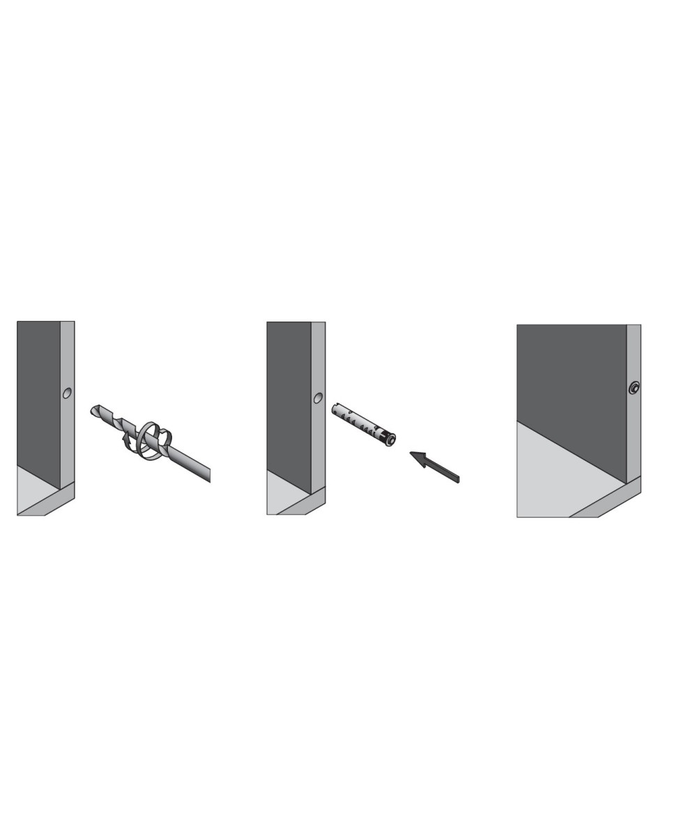 Tip-on druksnapper lang - met magneet - wit