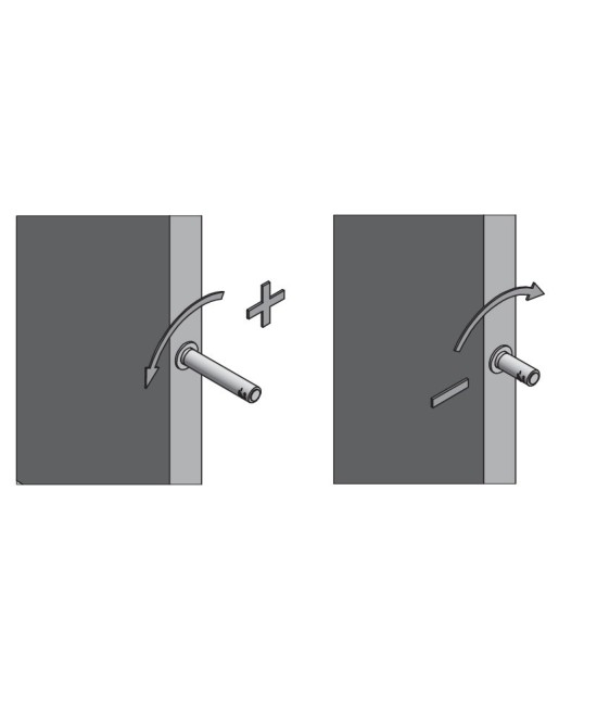Tip-on druksnapper lang - met magneet - wit