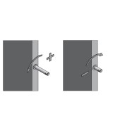 Tip-on druksnapper lang - met magneet - wit