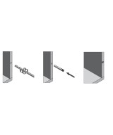 Tip-on druksnapper lang - met magneet - zwart