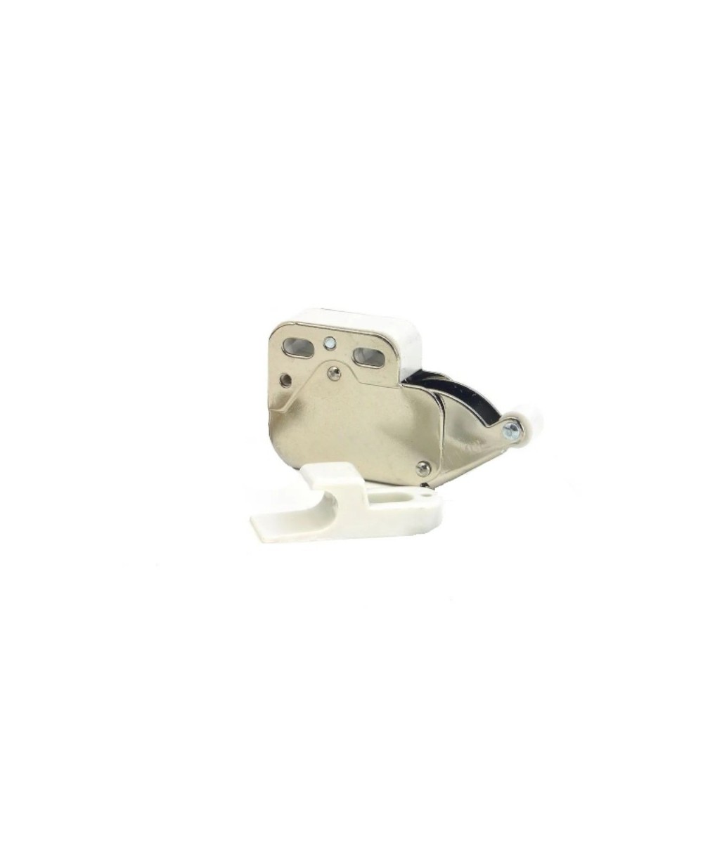 Mini latch wit - vernikkeld