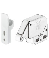 Mini latch wit - vernikkeld