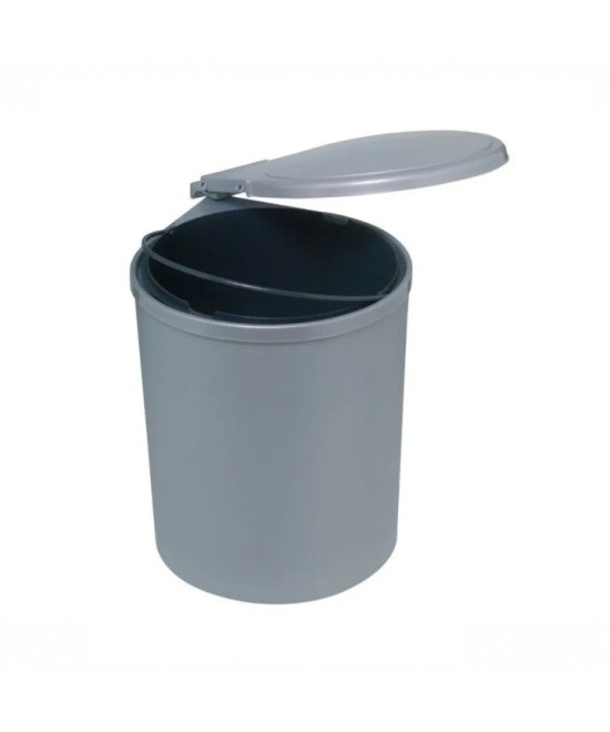 Prullenbak - deurbevestiging -  1 x 13 liter - grijs